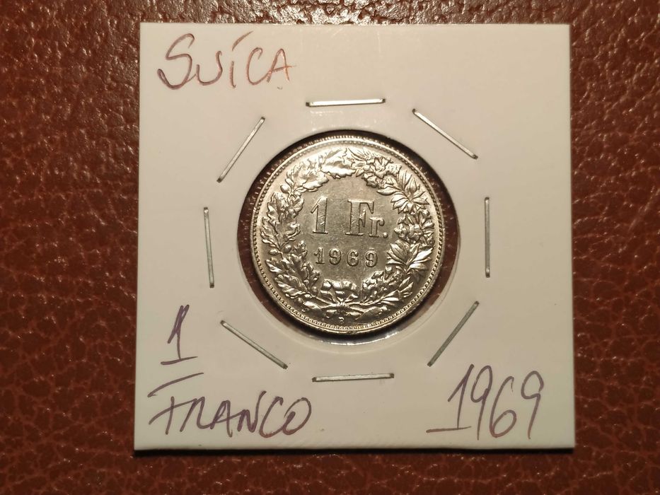 A60 moeda de 1 franco de 1969 B - Suíça
