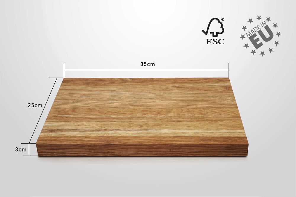 Dębowa deska do krojenia 35 x 25 x 3 cm