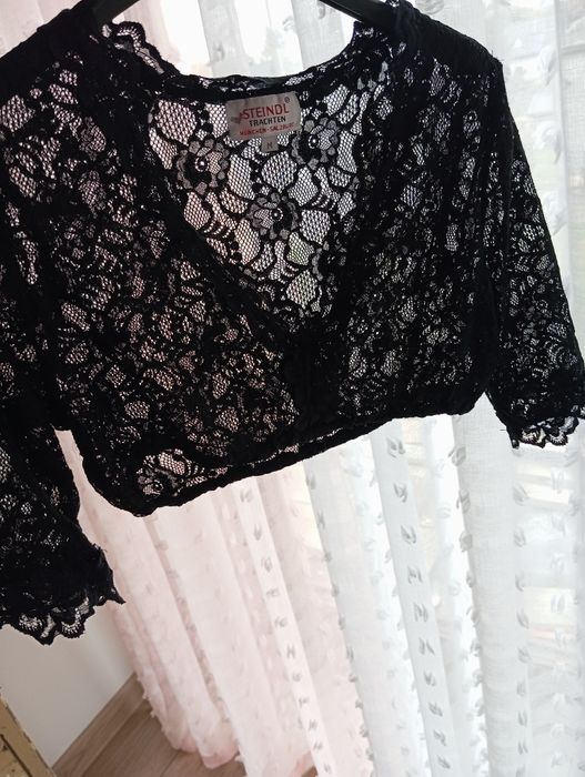 Bolerko koronkowe rS/M czarne na studniówkę