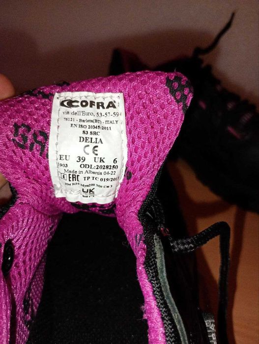 Продам Захисні Робочі Черевики COFRA Delia S3 SRC Р.39