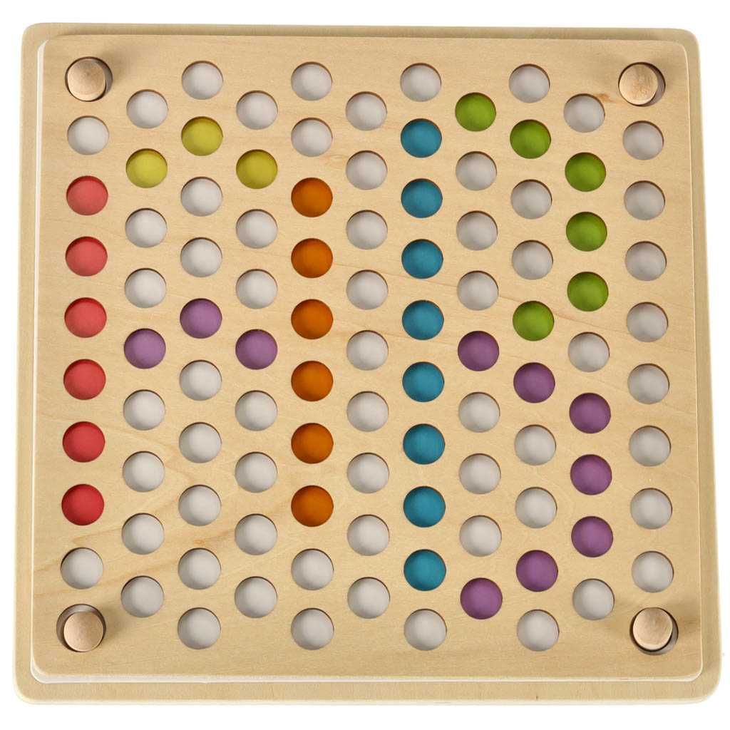 Układanka edukacyjna mozaika z kulek koralików montessori 77 elementów