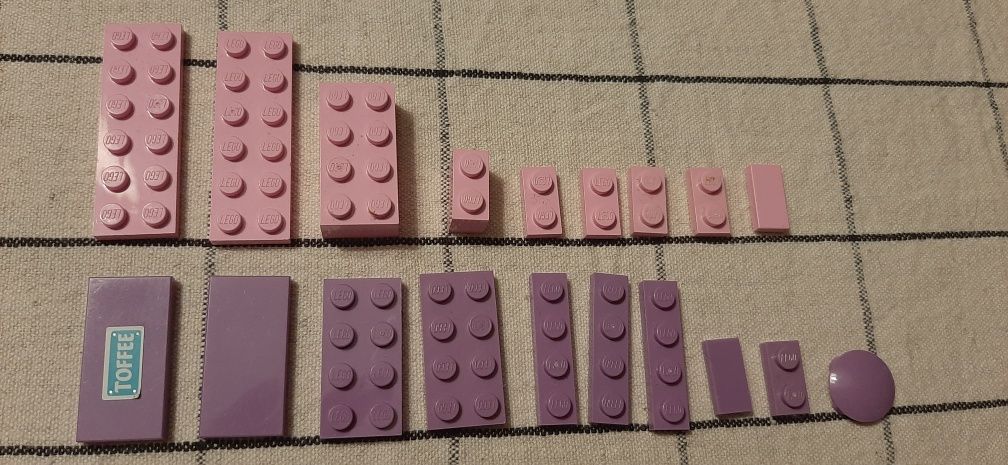 Pastelowe klocki lego friends mix na sztuki