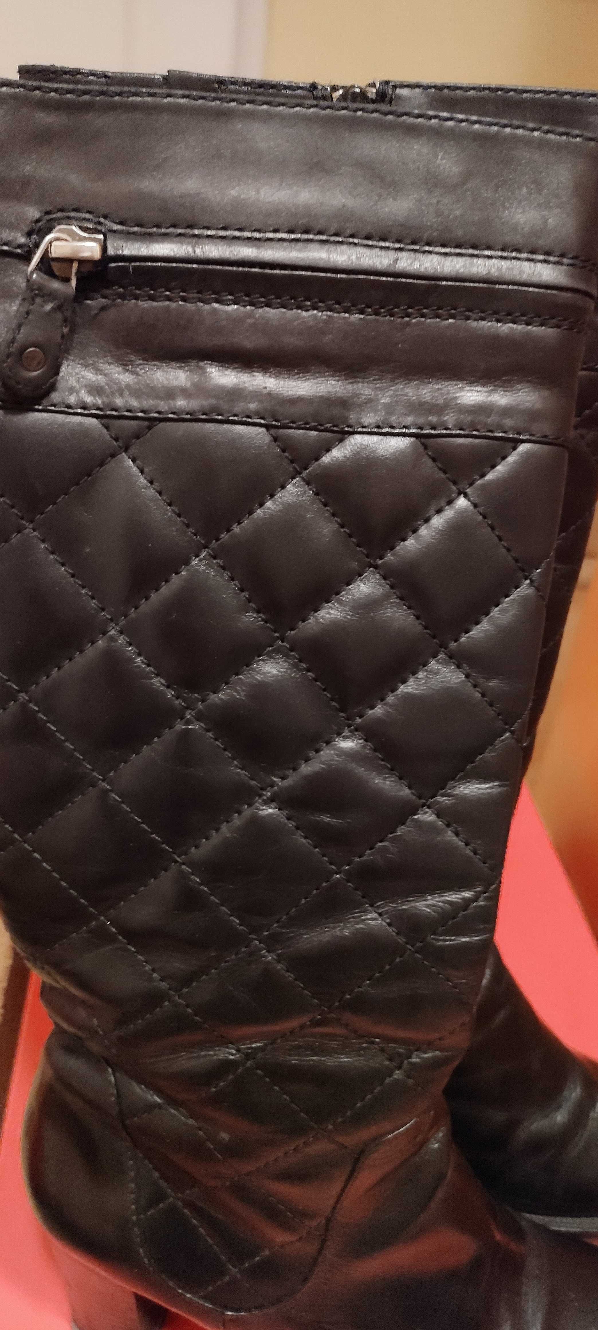 Piękne kozaki ze skóry Bruno Premi roz 39 wkł 25 cm