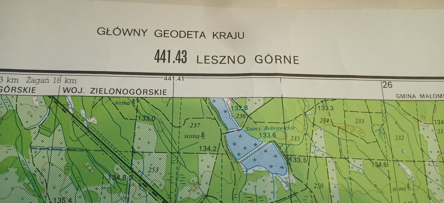 Mapy geodezyjne Polski kolorowe zestaw