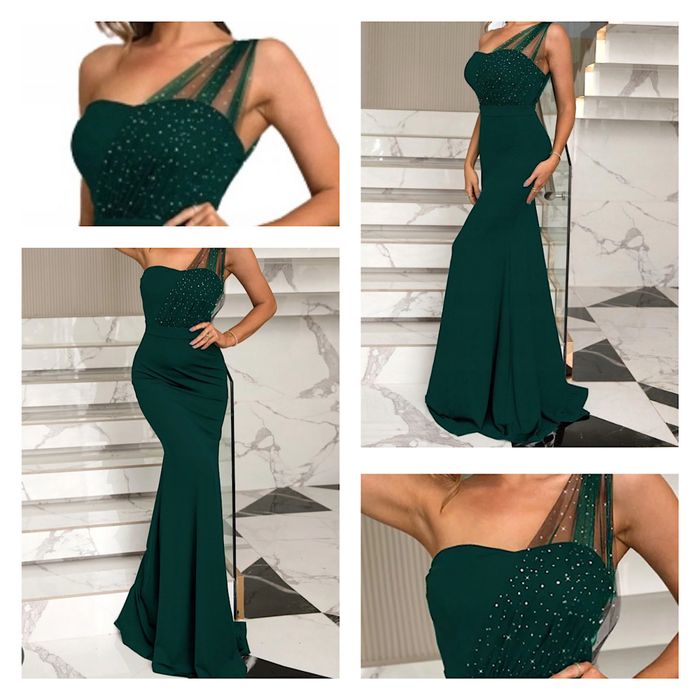 NOWA - suknia na wesele r 42 xl długa z tiulem asymetryczna