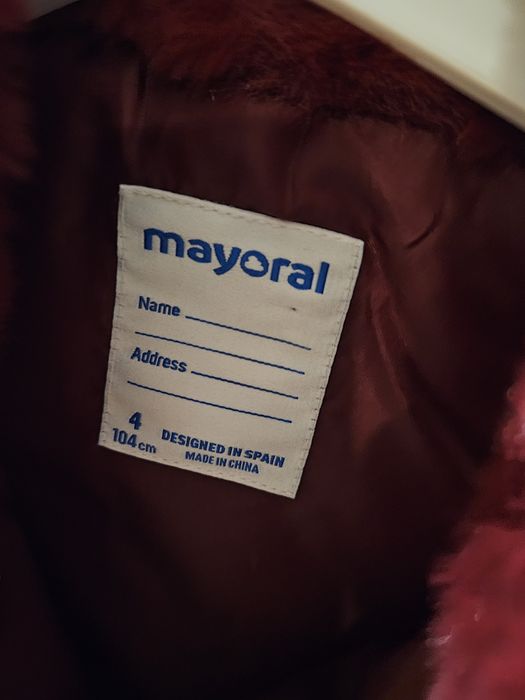 Elegancka futrzana kamizelka Mayoral r104 z paseczkiem