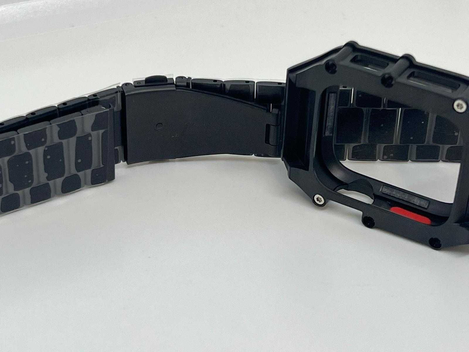 Obudowa T-ENGINE z opaską do Apple Watch Series 44mm Metal | czarny