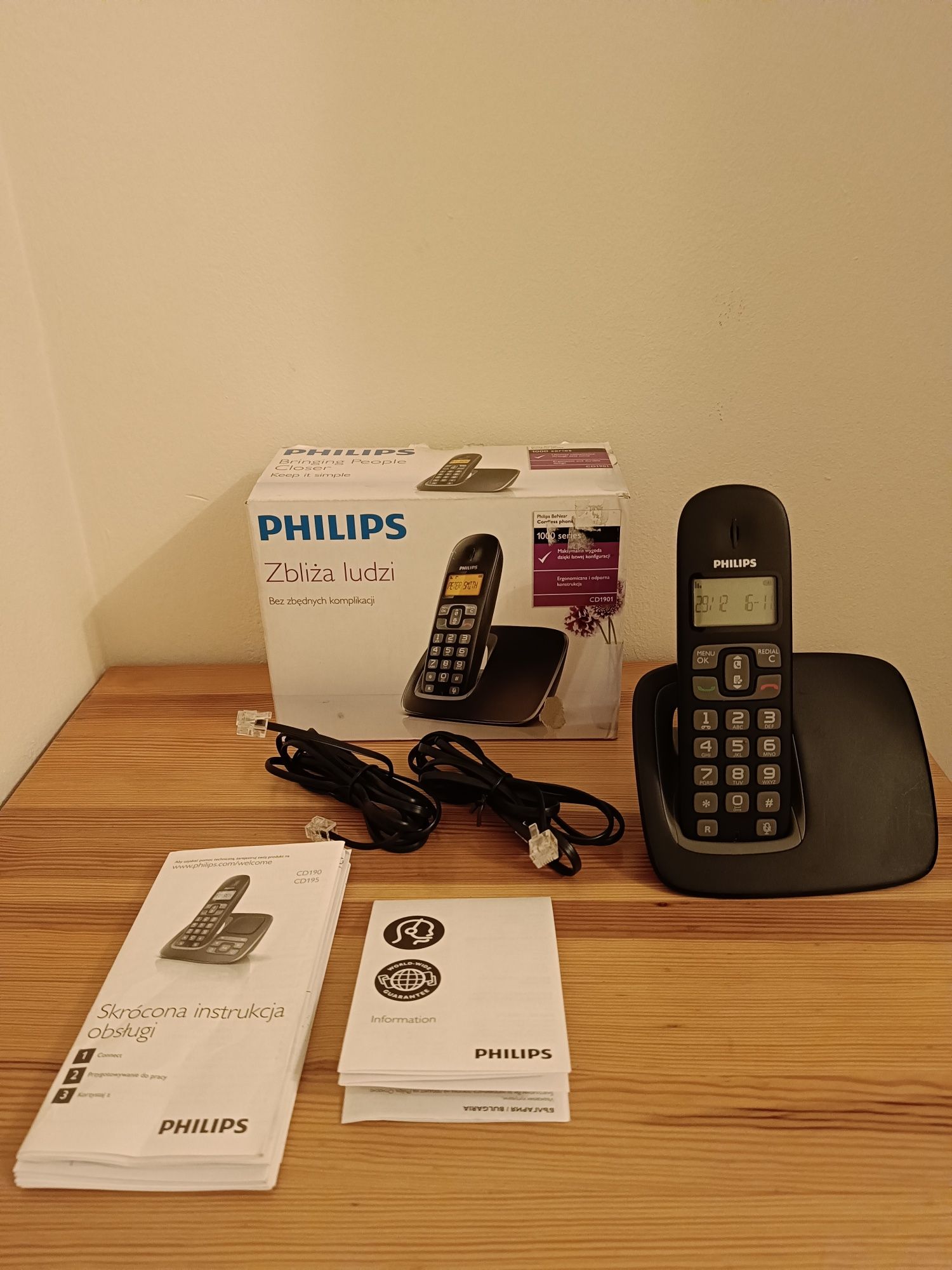 Telefon stacjonarny bezprzewodowy Philips