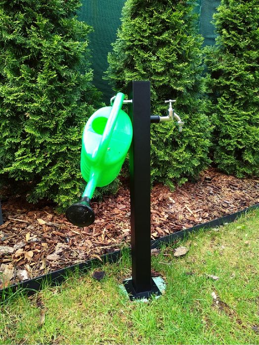 Kran słupek ogrodowy wolnostojący YaPko Czarny na wąż chrom 3/4"