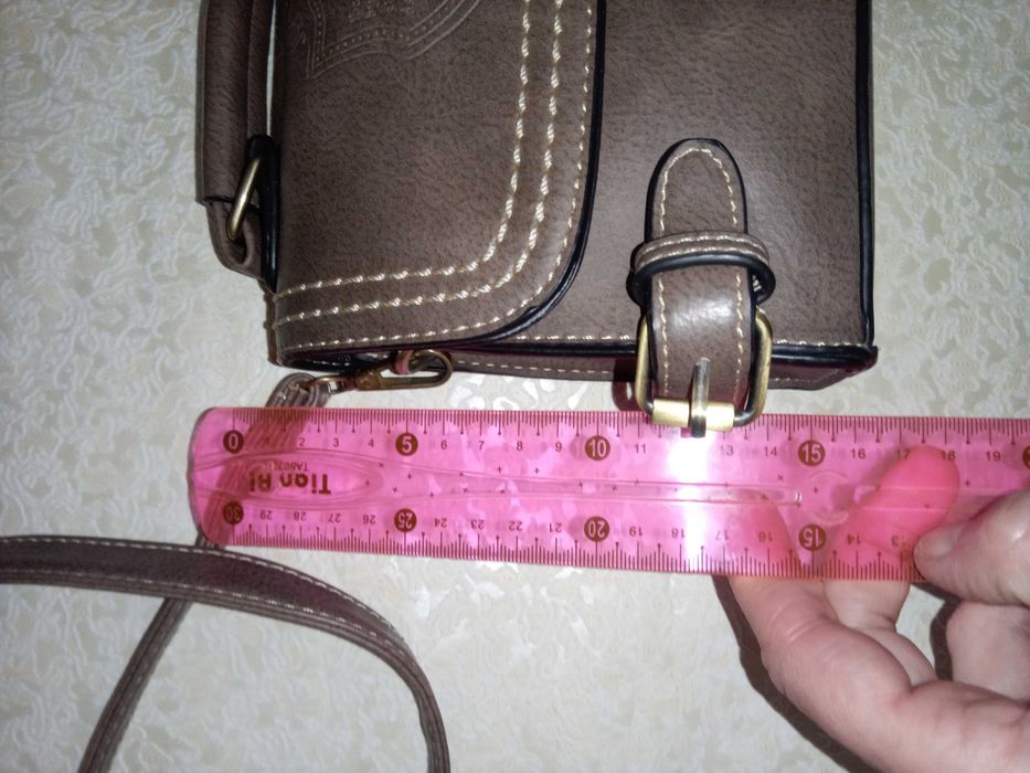 Сумка бежевая  женская средний размер мессенджер alilai цвет бежевый