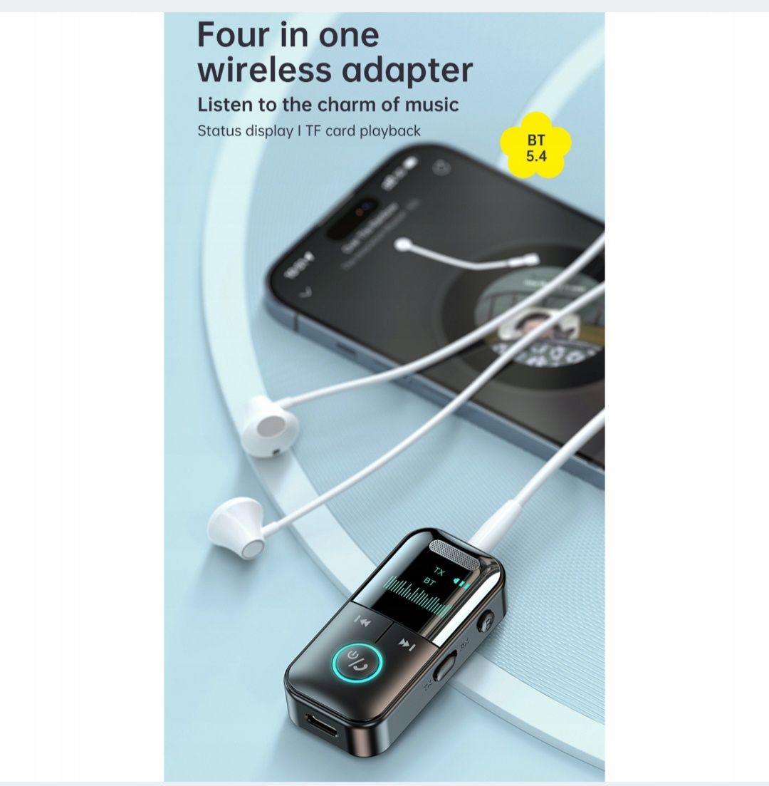 Bezprzewodowy odbiornik audio Bluetooth GT69 + nadajnik Adapter audio