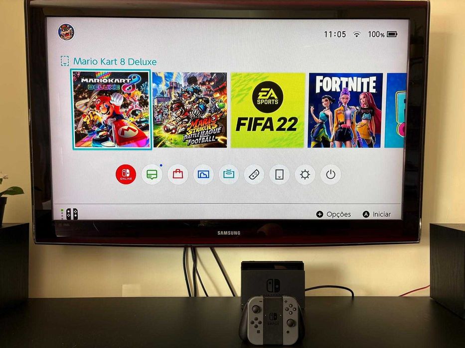 Nintendo Switch I + Controle Extra + 7 jogos