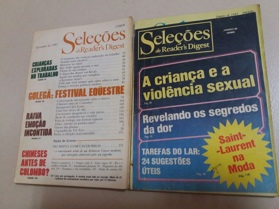 Lote de 9 revistas Seleções do Reader's Digest (anos 70 e 80)