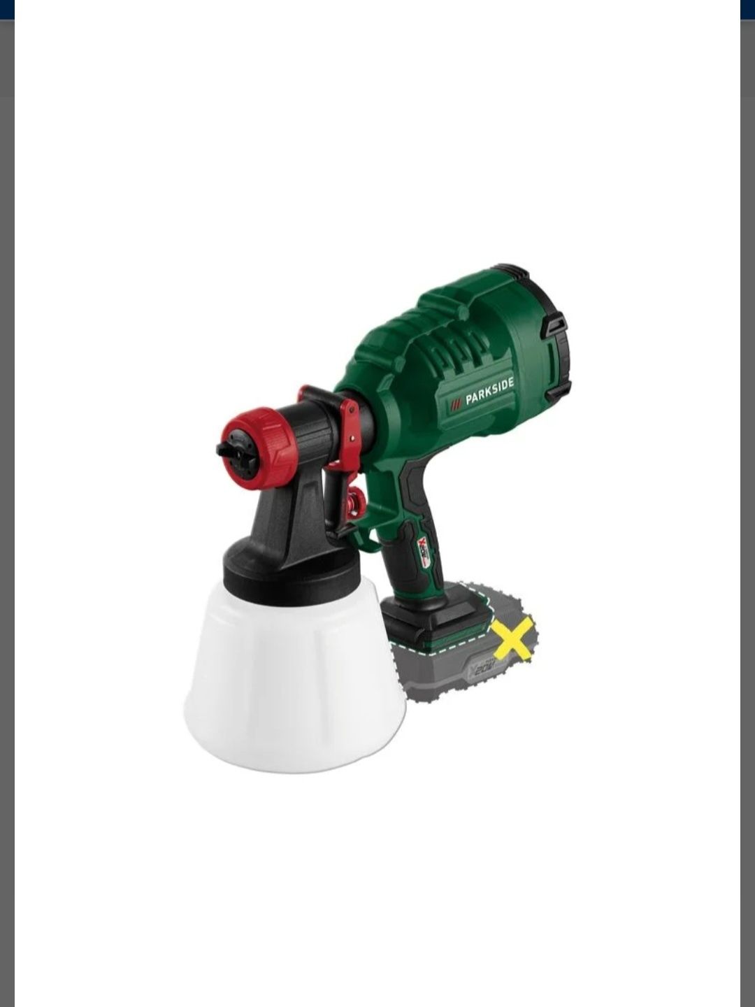 Pistola de pulverização recarregável de 20V parkside