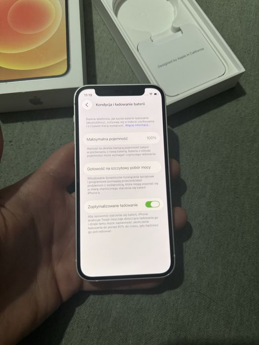 Apple Iphone 12 Mini White 128GB 100% kondycji baterii