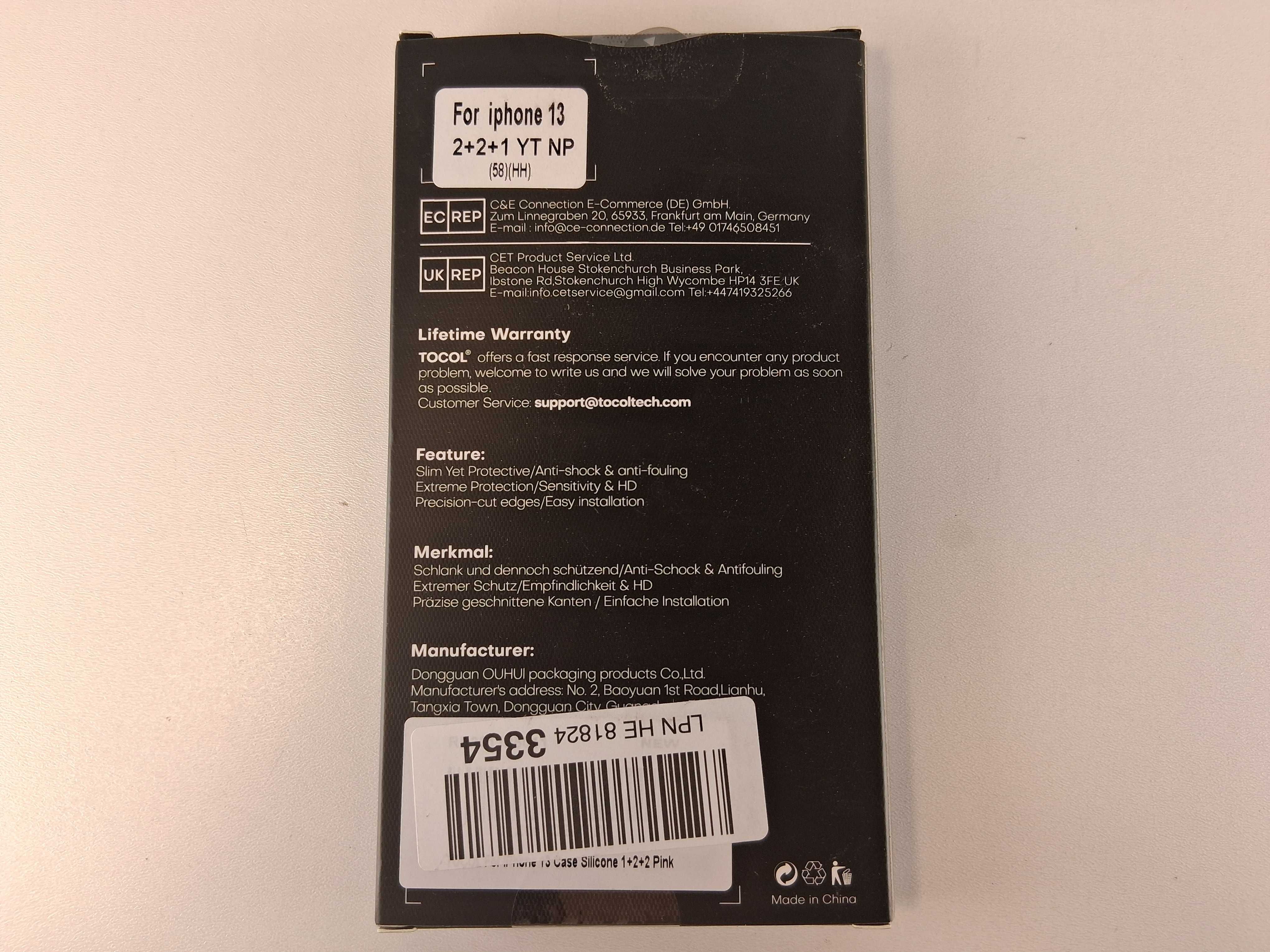 Y138 Nowe Różowe Etui + Szkło Hartowane Tocol do iPhone 13