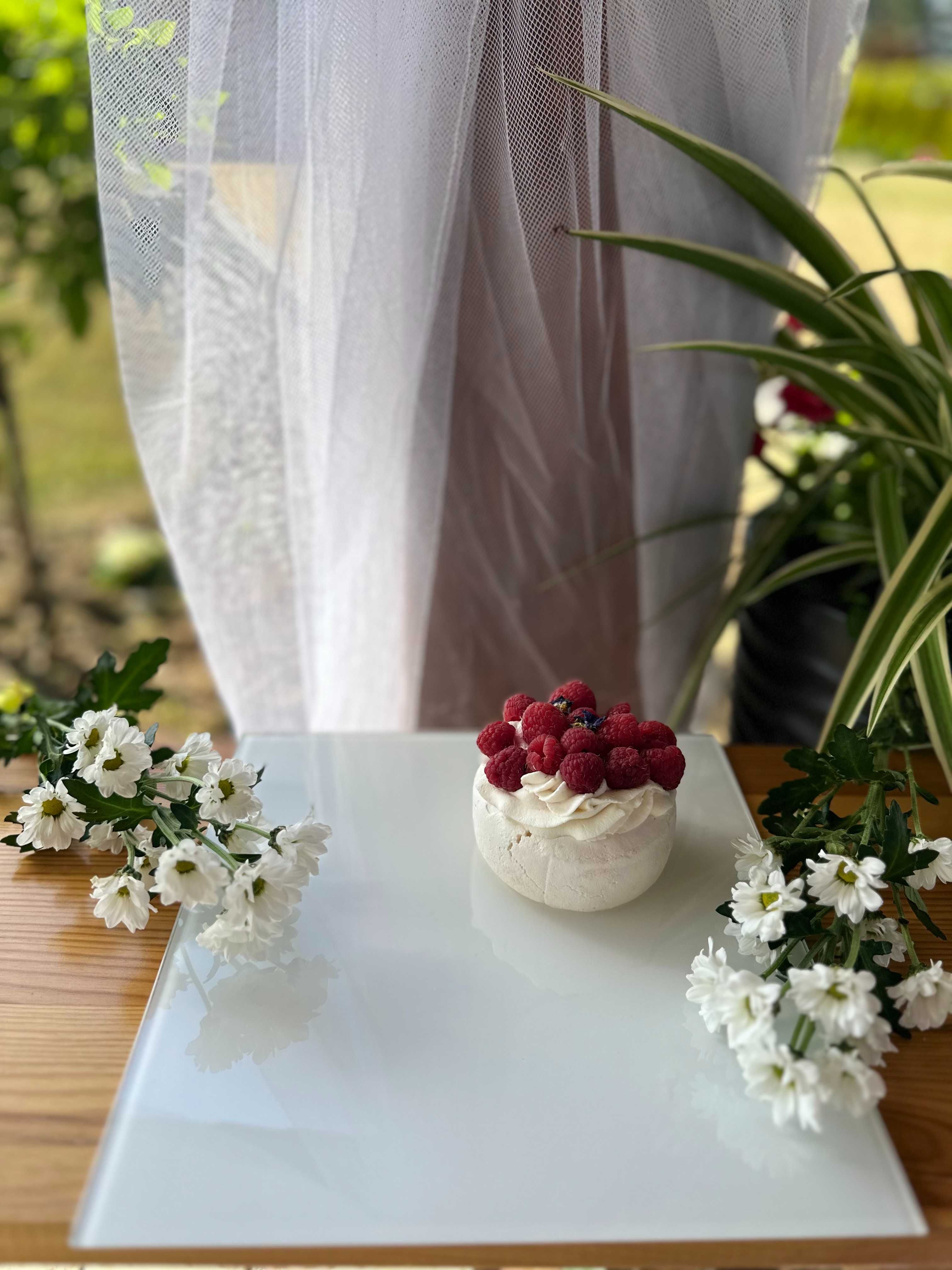 25x25 patera szklana biała słodki stół candy bar dekoracja stołu