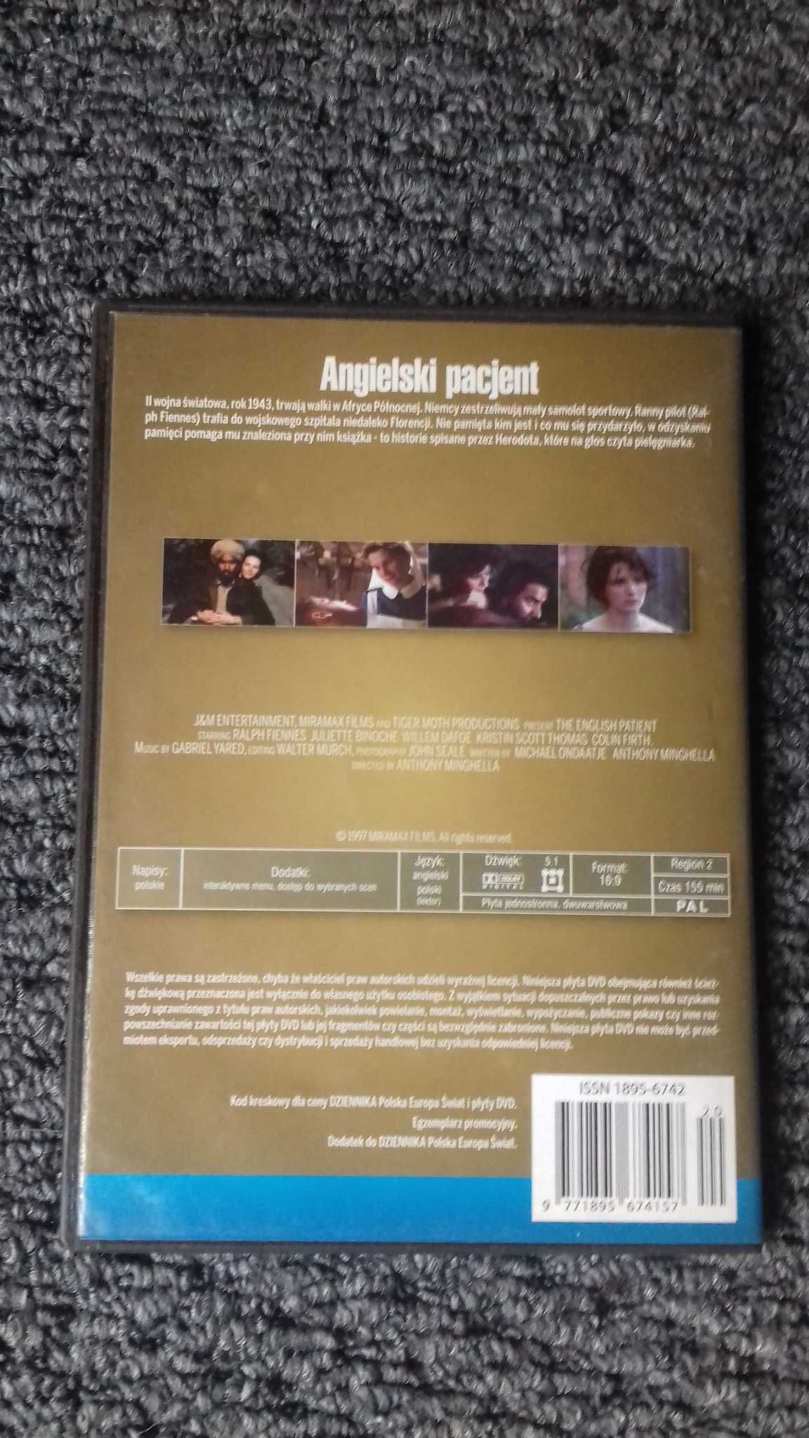 "Angielski pacjent" płyta DVD, Filmoteka Dziennika