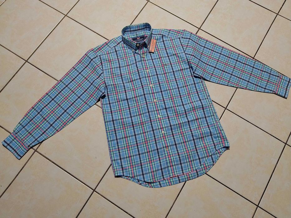 VINEYARD USA - NOWA z LOGO i Metkami Koszula Męska rozmiar M