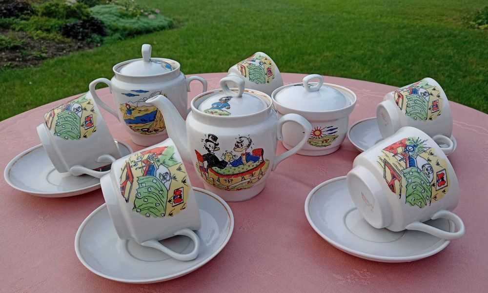 Radziecka porcelana.ZSRR.Serwis porcelanowy do herbaty.Vintage 1974