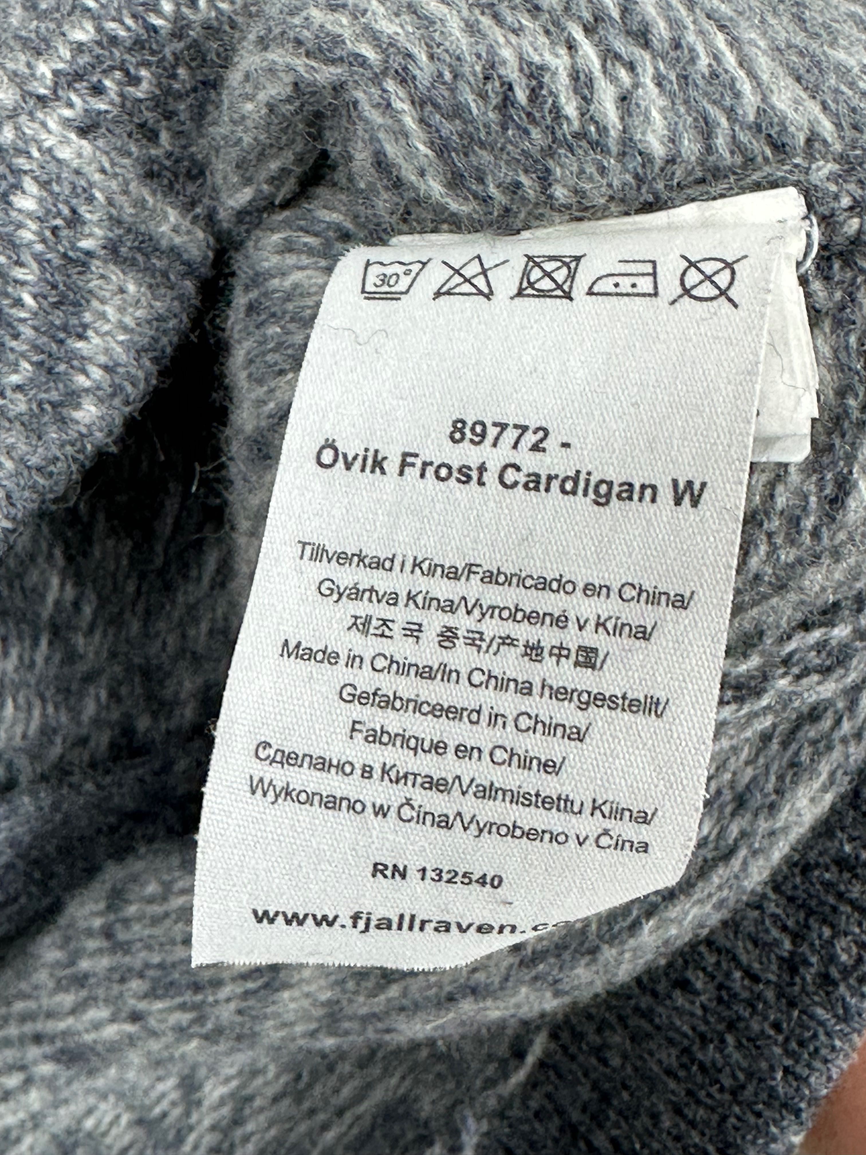 Sweter wełniany Fjällräven Övik Frost Cardigan W