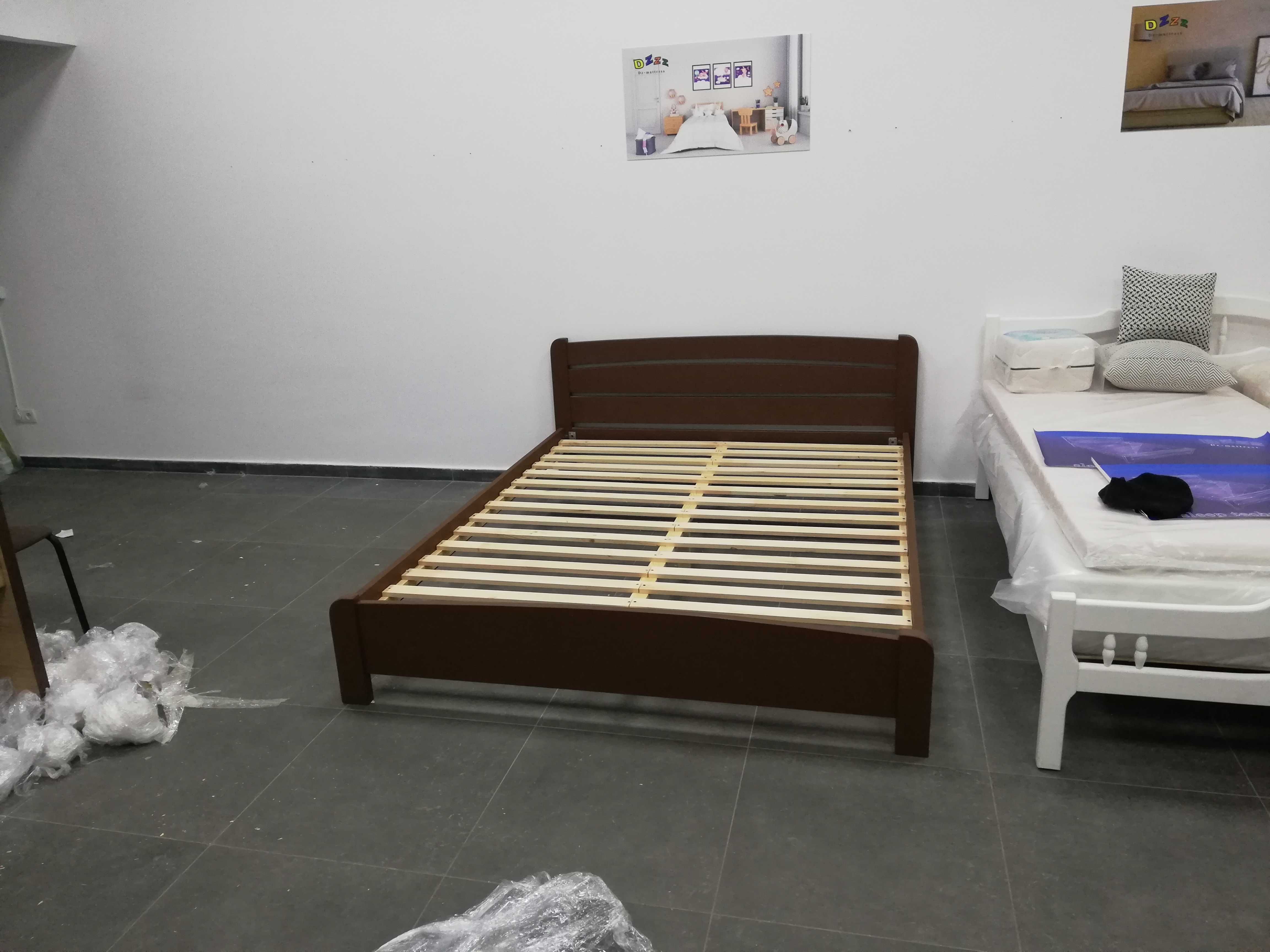 Двоспальне ліжко Ліжко з дерева (Дуга з радіусом)