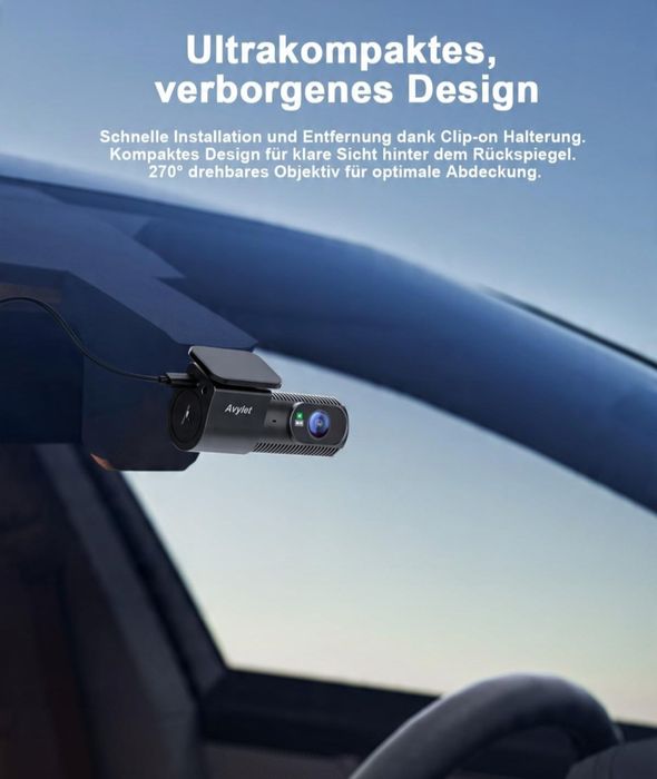 AVYLET Kamera Samochodowa 4K 1080P Przód Tył WiFi GPS