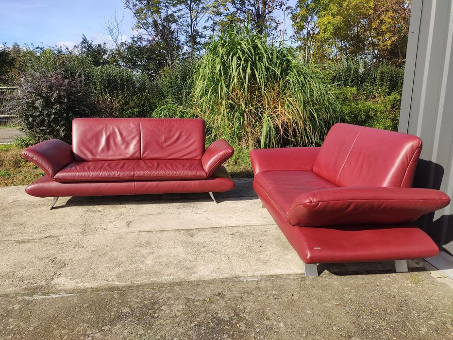 Sofa skórzana 3-osobowa+2-osobowa- skóra naturalna! KOINOR! Nowoczesny