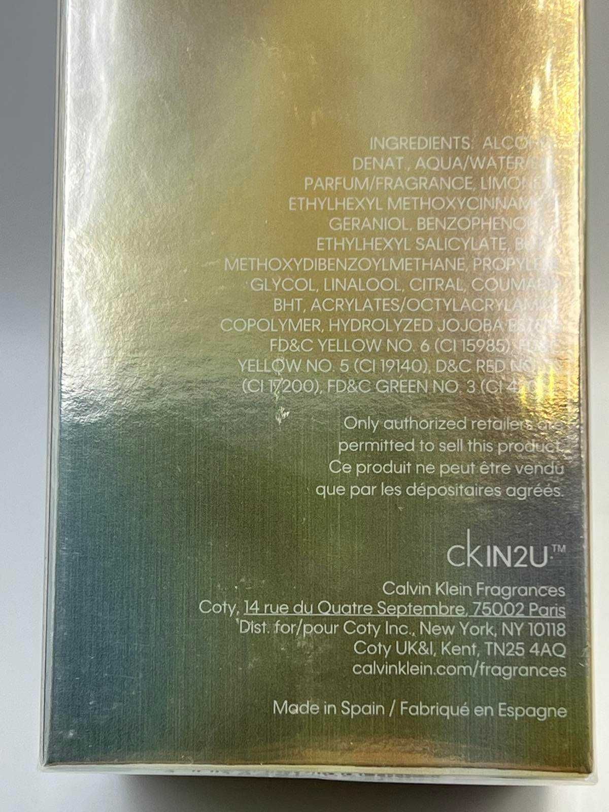 Calvin Klein CK IN2U Her edt 150 мл Оригинал