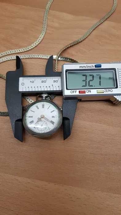 Stary Zegarek Kieszonkowy Srebro 0.800