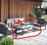 Vonge Stół ogrodowy 129x64x40 aluminium

+ włókno cementowe