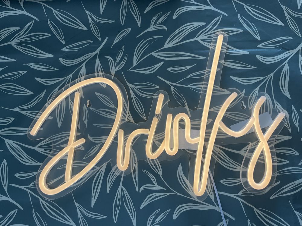LED neon, ledon „Drinks” na wesele