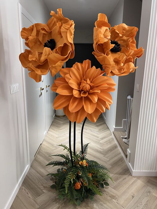 Kwiaty giga giganty z pianki event urodziny