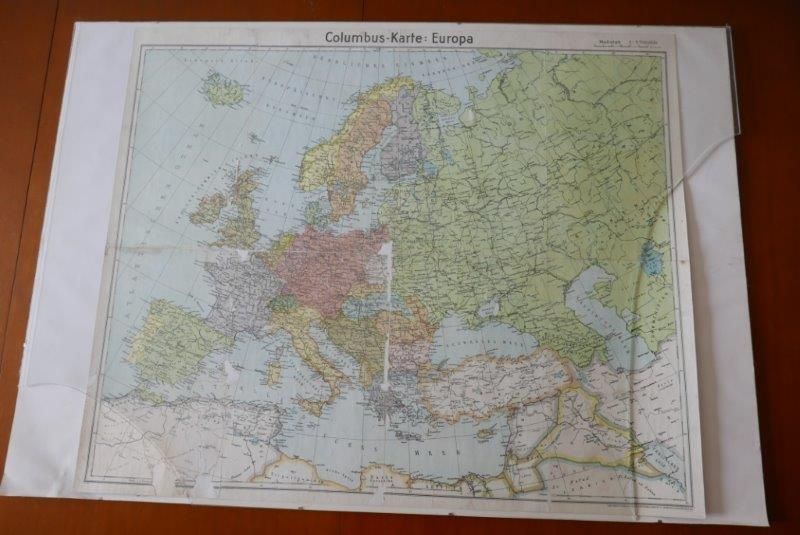 Mapa Europy 1941 po renowacji skala 1:7.700.000