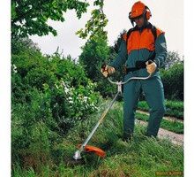 Покос травы бурьяна услуги мотокоса триммер