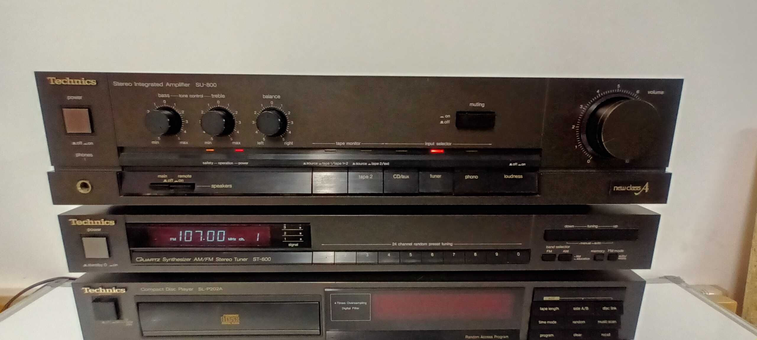 Wieża Technics SU-800 ST-600 SL-P202A RS-TR255 kolumny SB-HD70 Super s
