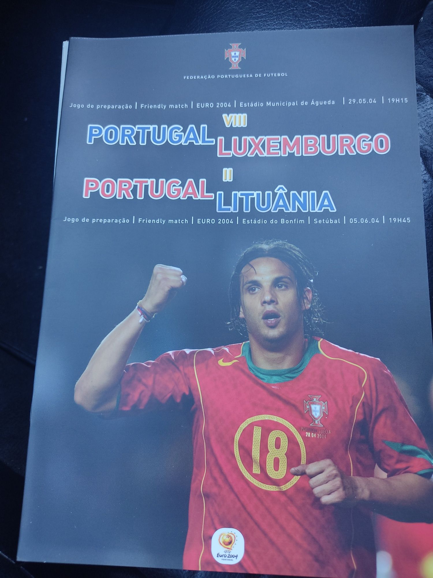 Programa de jogo Portugal Luxemburgo e Lituânia 2004
