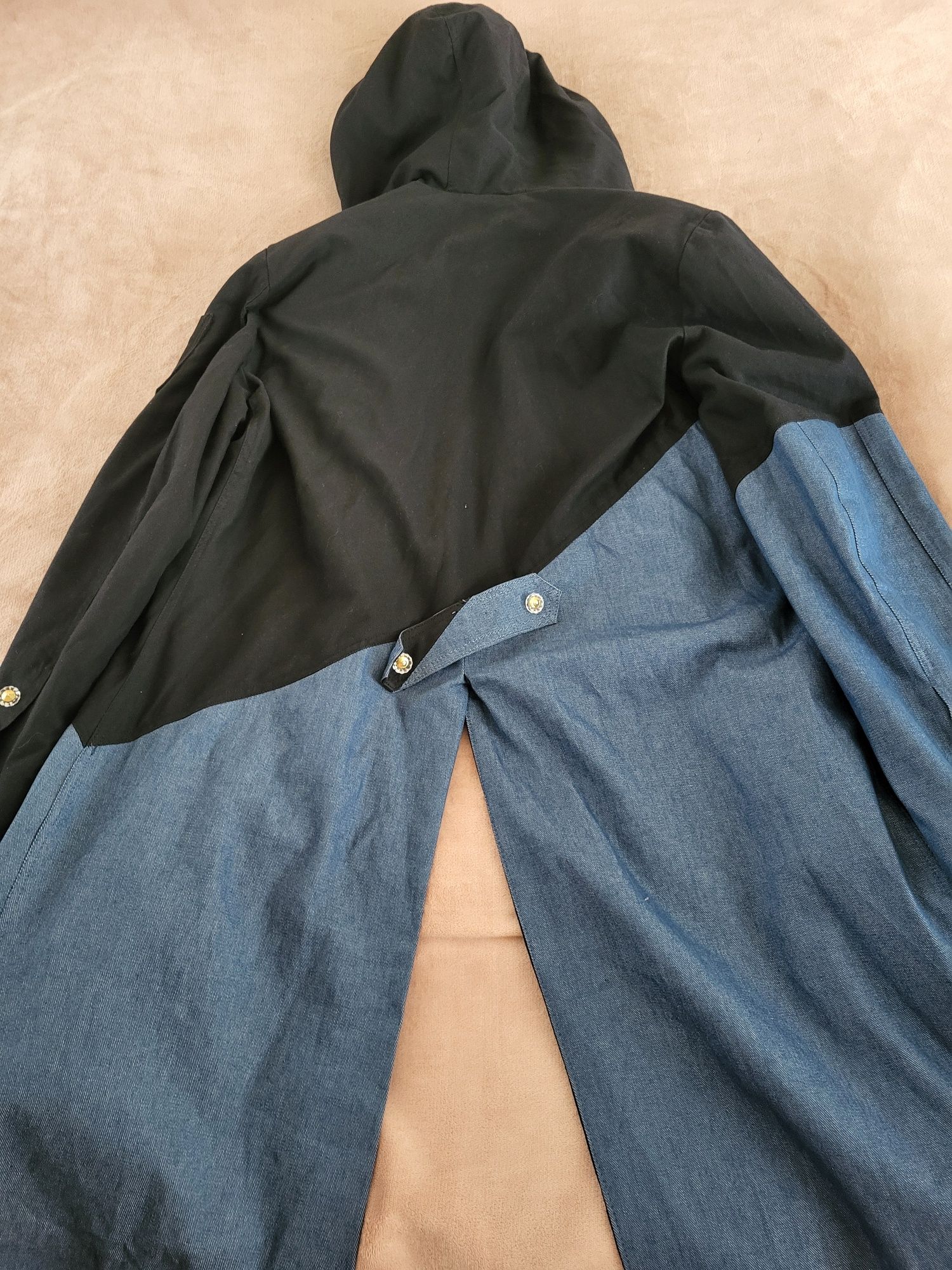 Длинное сине-черное джинсовое пальто Free Guy Taika Waititi Antwan.