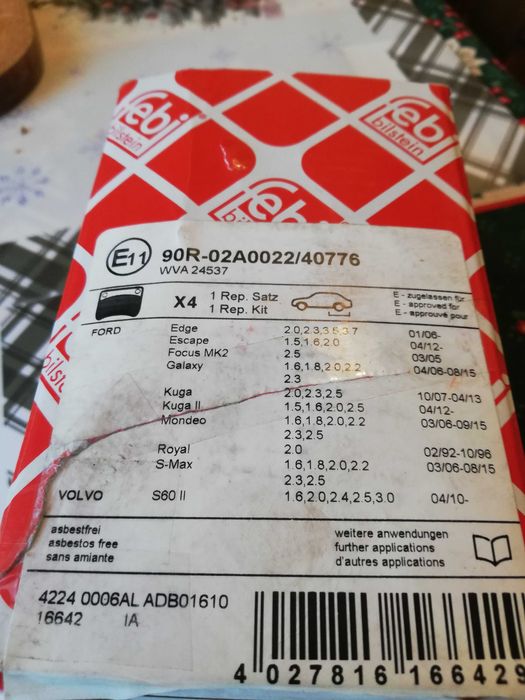 Sprzedam klocki hamulcowe Volvo s60 lub Ford