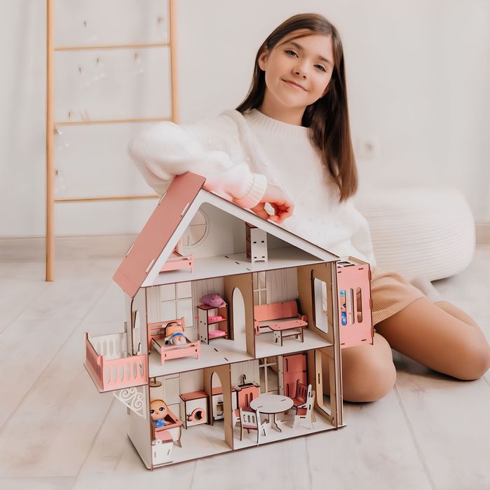 Дитячий будиночок для ляльки—НОВИЙ‼️ деревʼяний будиночок з меблями