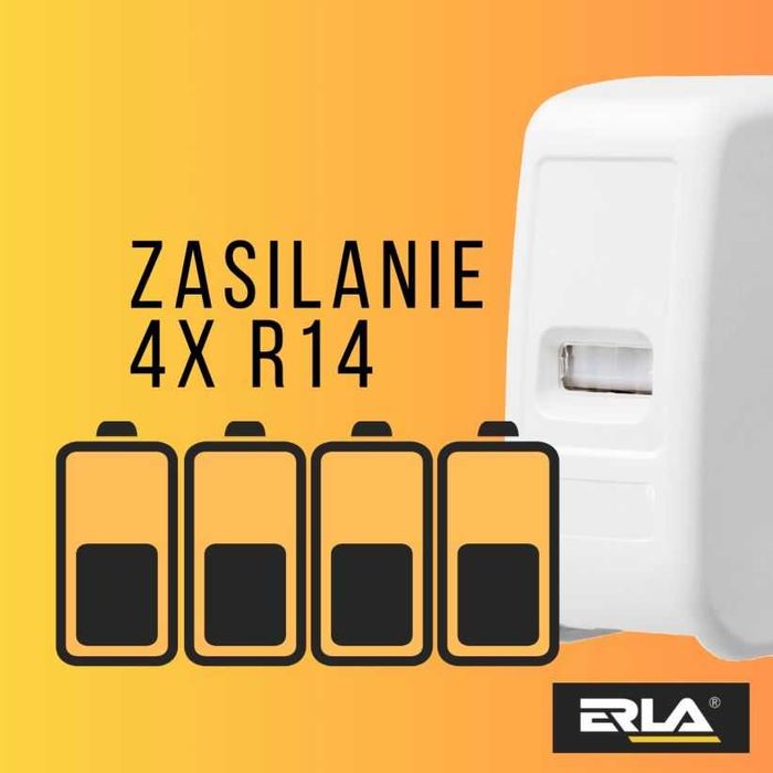 ERLA DOZOWNIK ŚCIENNY elektryczny do mydła led Bezdotykowy