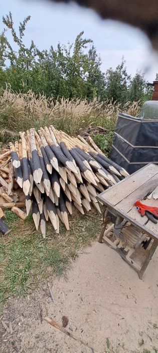 Słupki okorowane kołk do drzeweki ogrodzeniowe słupy drewniane różne d