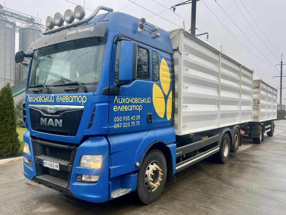 Man tgx с прицепом krone