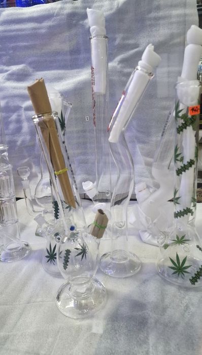 Bongo szklane ze szlifem, lufki, cybuchy, bletki, sitka_STRUMIEŃ