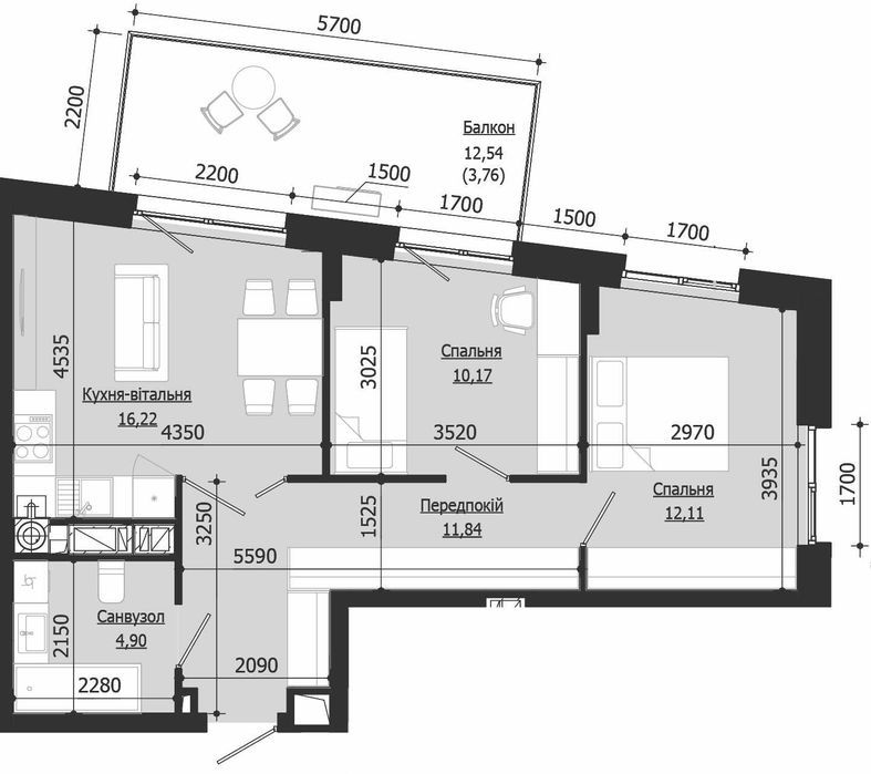 Продаж 2 кім. квартири SOUL PARK вул П. Орлика 59 кв.м