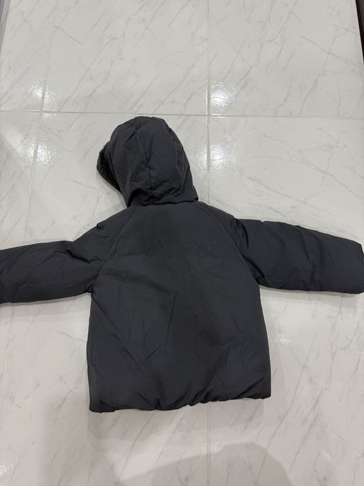 Куртка пуховик Zara 104р 3-4р хутро графіт