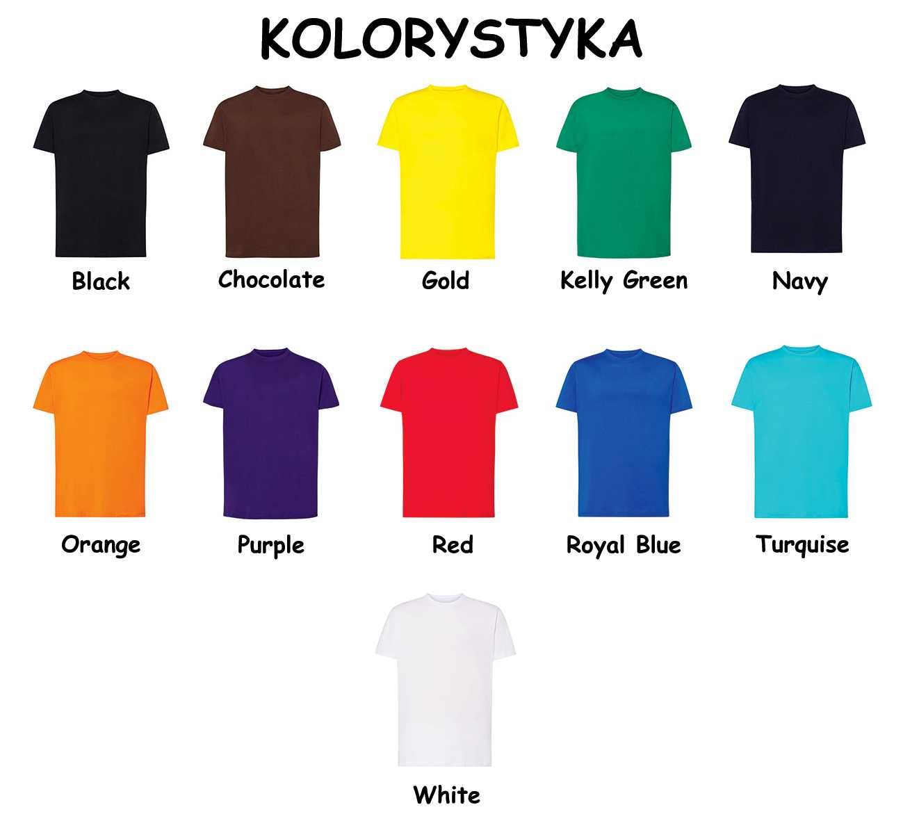 NOWY Męski T-shirt rozm M 190g. JHK TSRA190