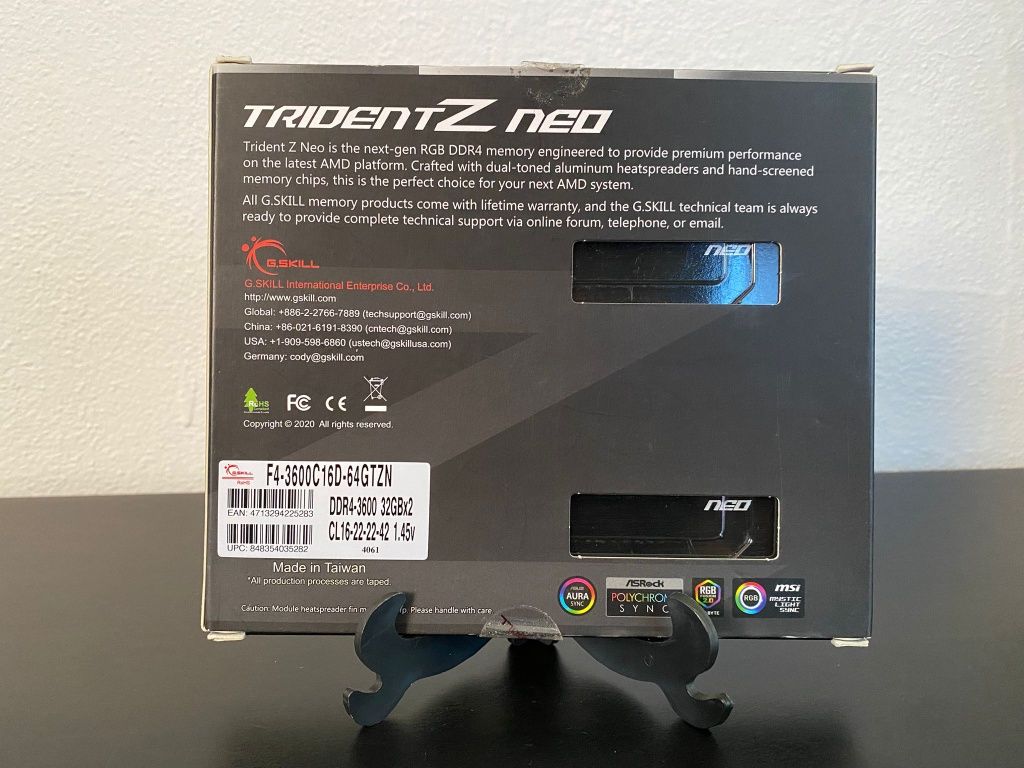 Tridentz NEO 64GB DDR4 3600MHZ (32GBX2)