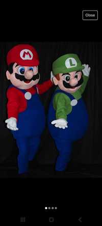 Chodzące maskotki reklamowe Mario i luigi