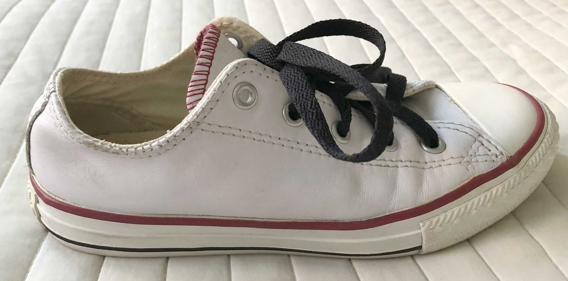 Converse all startrampki skóra roz. 33 wkładka 20cm biały czarny